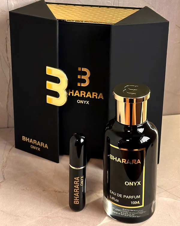 🌑 Bharara Onyx – Parfum para Hombre Amaderado, Cítrico y Especiado |