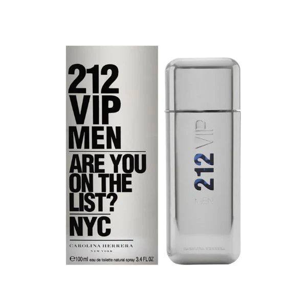 🌃 Carolina Herrera 212 VIP Men – Eau de Toilette Masculino Ámbar Amaderado |